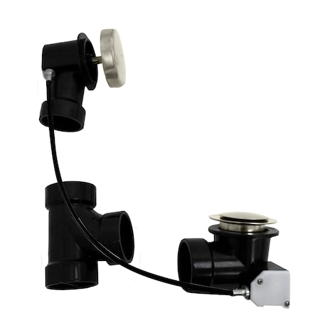 Westbrass Sch. 40 ABS 27" Cable Drive Bath Waste in Polished Nickel D50A27-05